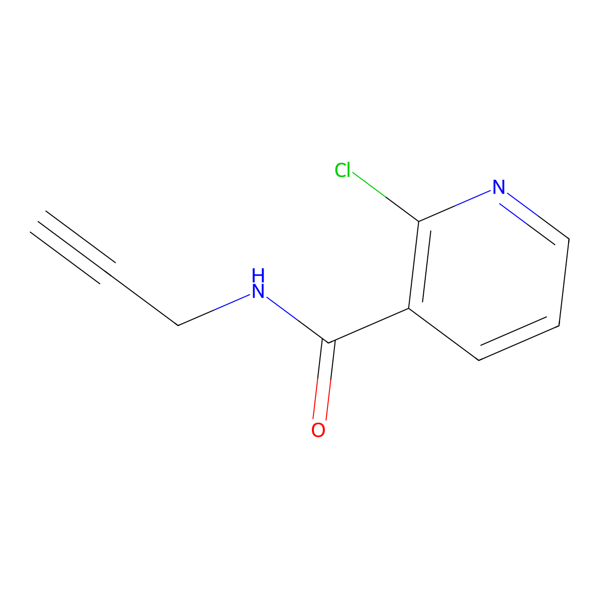 2-Chloro-N-(prop-2-yn-1-yl)pyridine-3-carboxamide molecular structure, CAS 56739-17-4