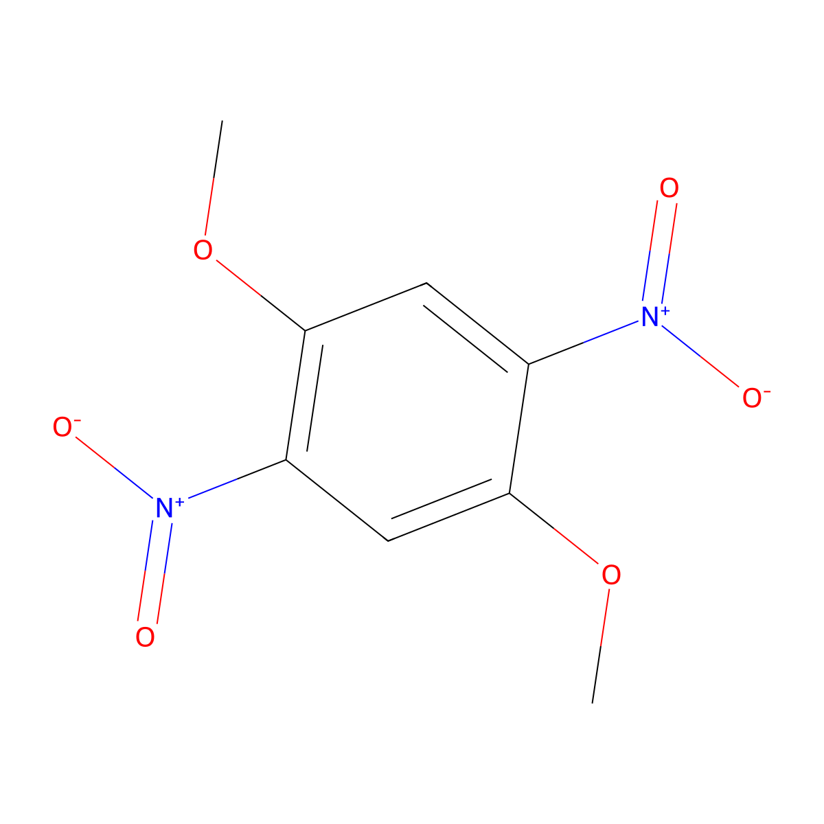 1,4-Dimethoxy-2,5-dinitrobenzene molecular structure, CAS 56741-26-5