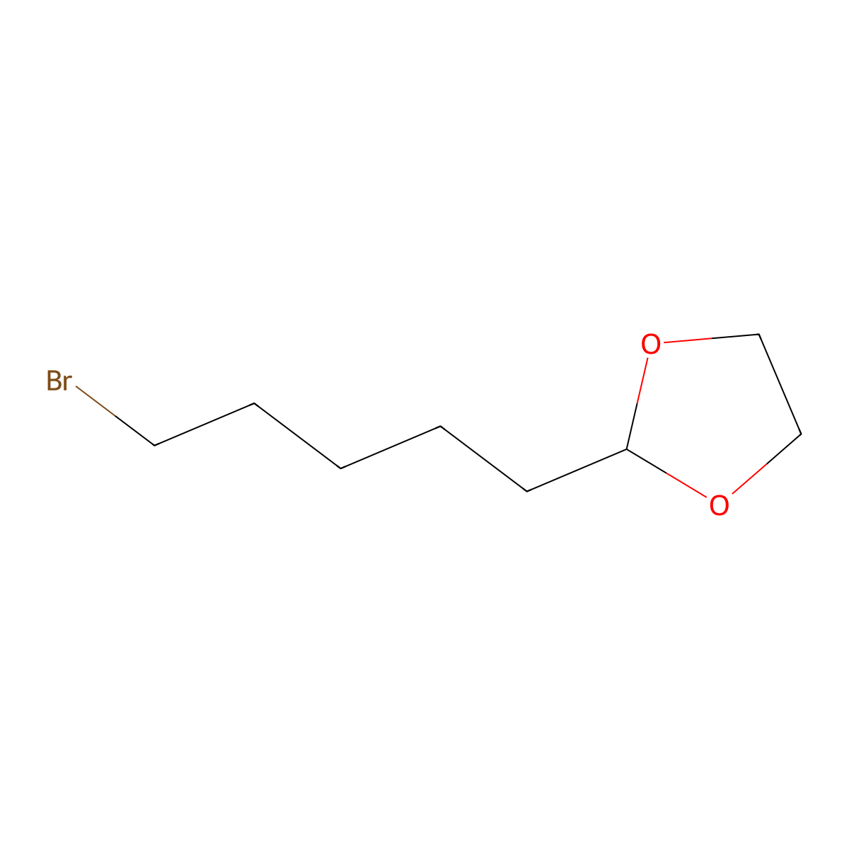 2-(5-Bromopentyl)-1,3-dioxolane molecular structure, CAS 56741-68-5