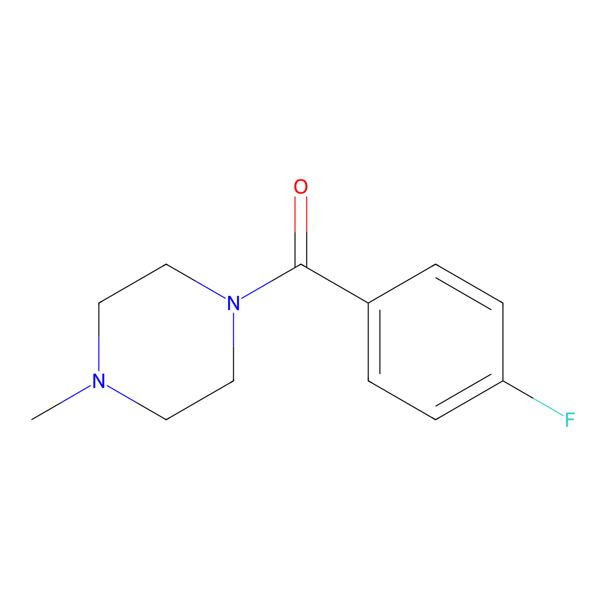 1-(4-Fluorobenzoyl)-4-methylpiperazine molecular structure, CAS 56743-03-4