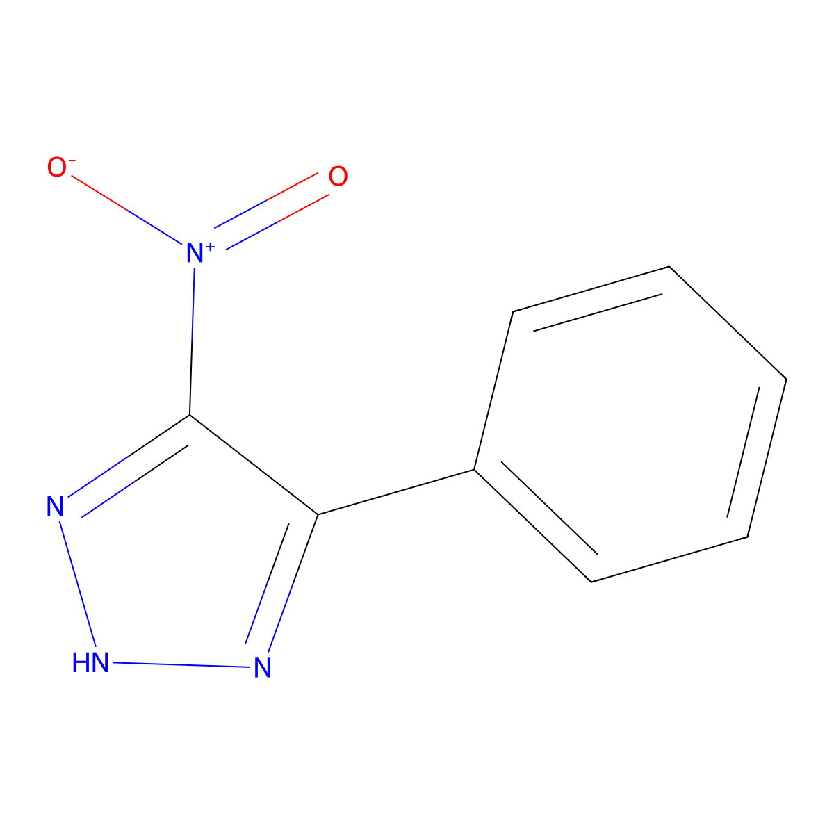 4-Nitro-5-phenyl-2H-1,2,3-triazole molecular structure, CAS 56745-99-4
