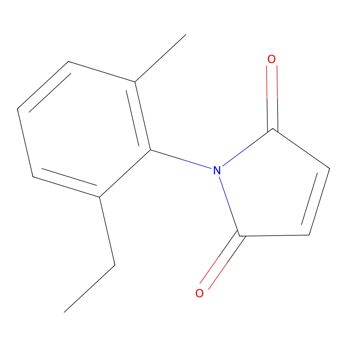 1H-Pyrrole-2,5-dione, 1-(2-ethyl-6-methylphenyl)- molecular structure, CAS 56746-13-5