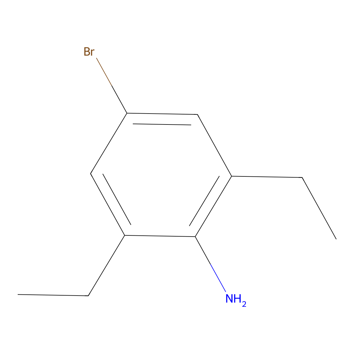 4-Bromo-2,6-diethylaniline molecular structure, CAS 56746-19-1