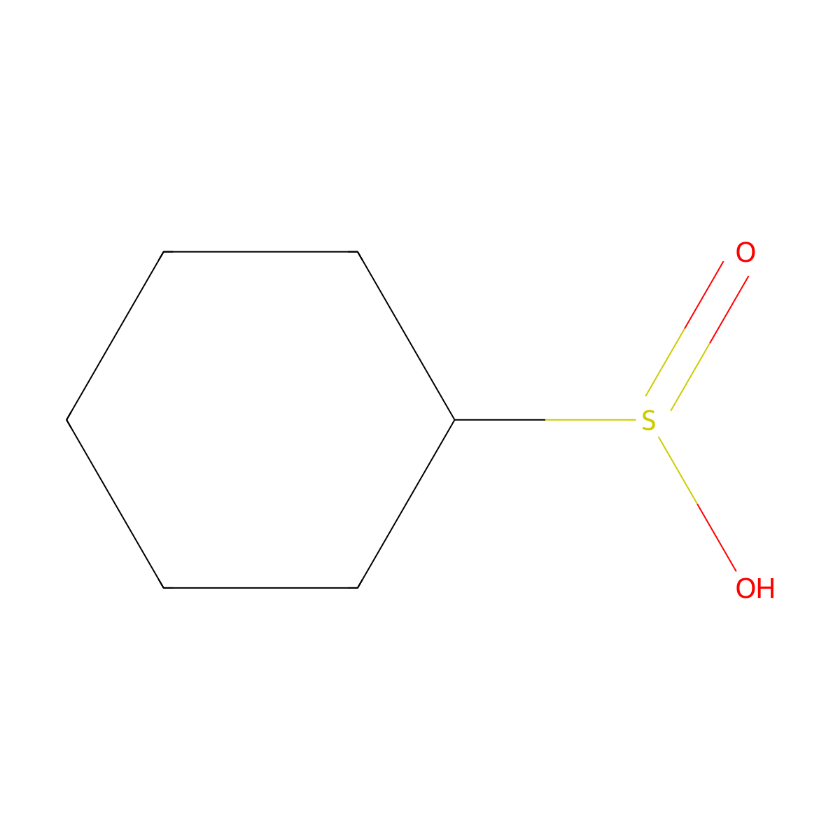 Cyclohexanesulfinic Acid molecular structure, CAS 5675-01-4