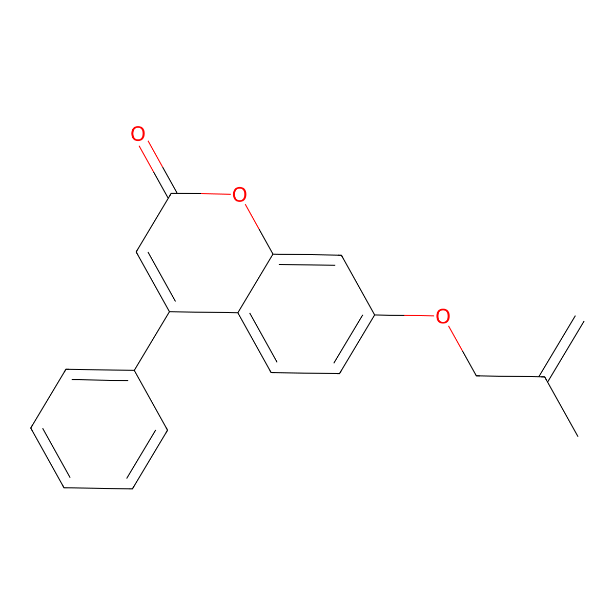 7-[(2-Methylprop-2-en-1-yl)oxy]-4-phenyl-2h-chromen-2-one molecular structure, CAS 5675-22-9