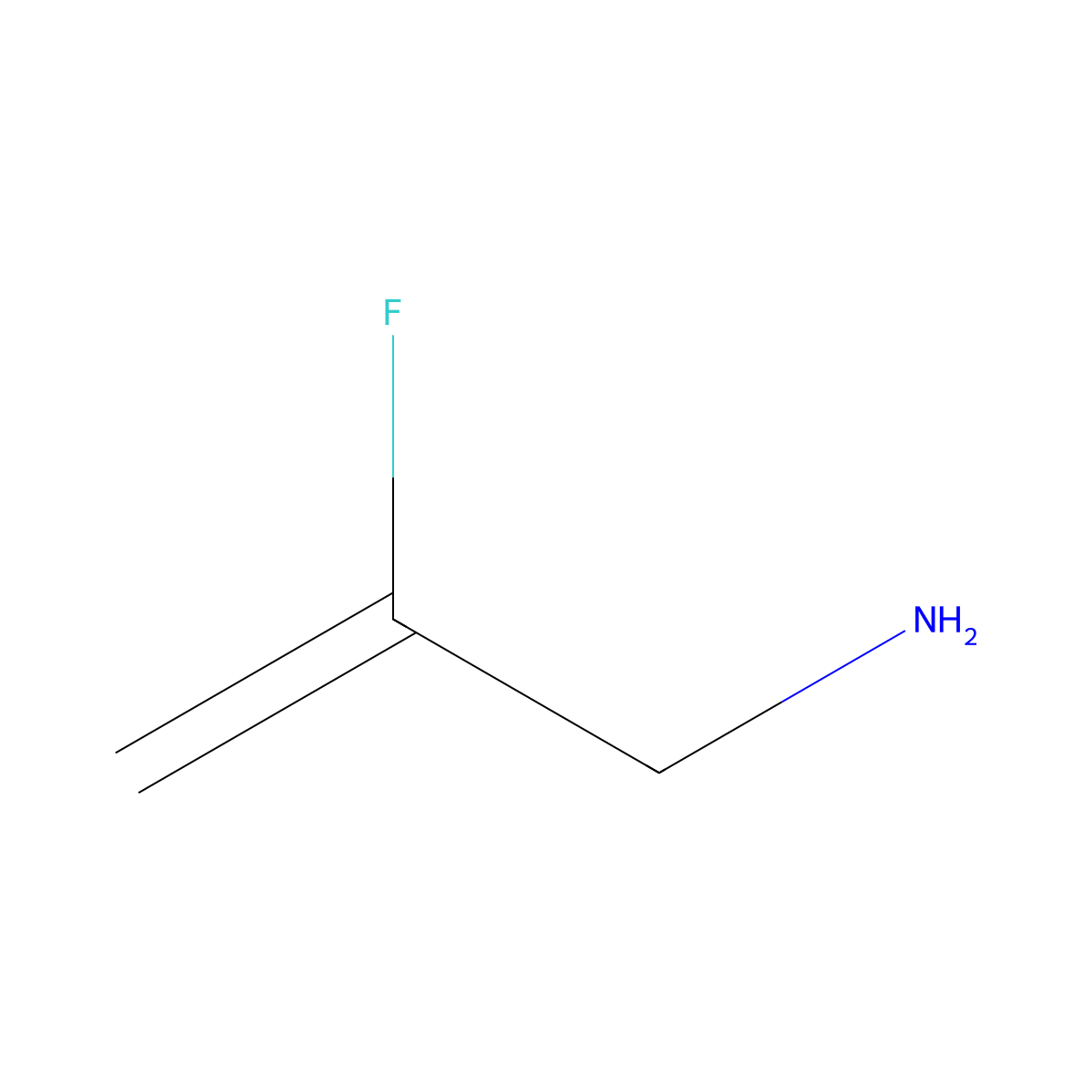 3-Amino-2-fluoro-1-propene molecular structure, CAS 5675-32-1