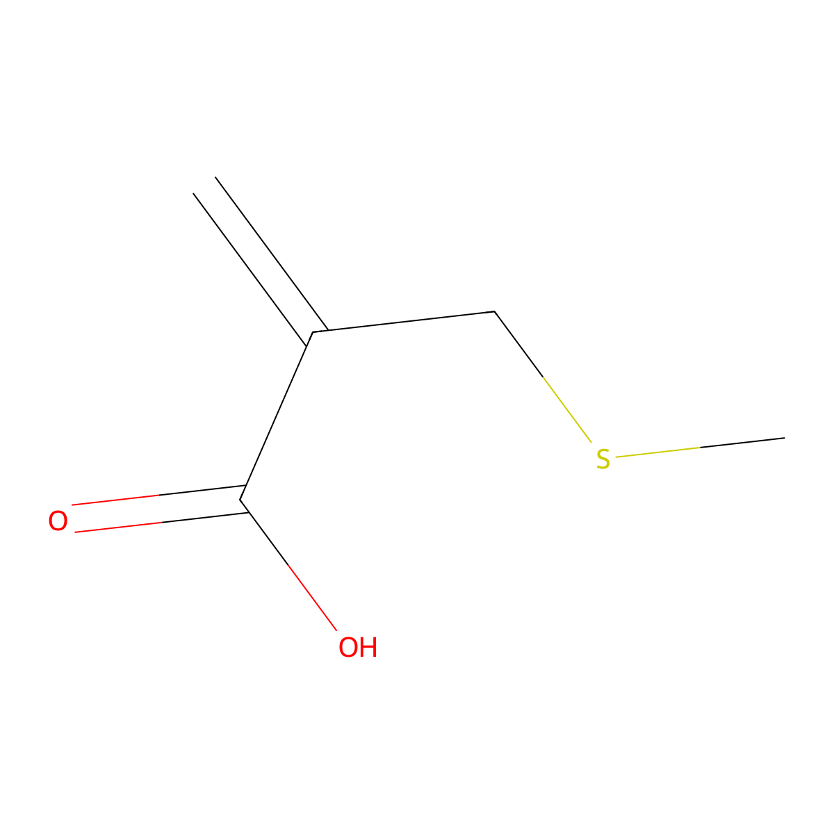 2-((Methylthio)methyl)acrylic acid molecular structure, CAS 56750-72-2