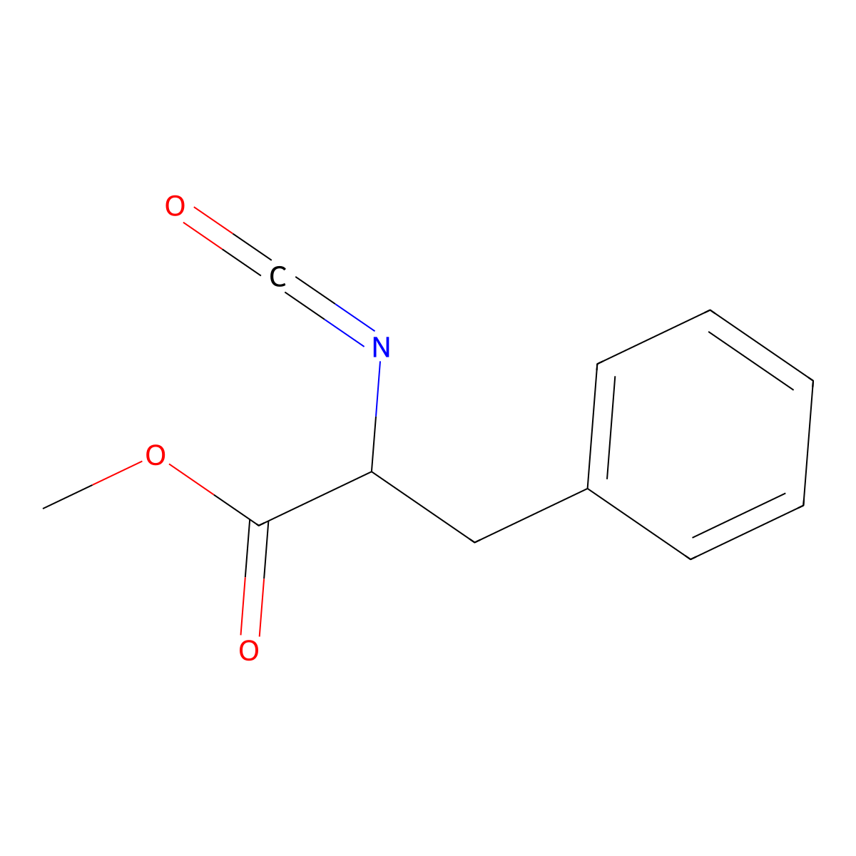 Methyl 2-isocyanato-3-phenylpropanoate molecular structure, CAS 56753-76-5