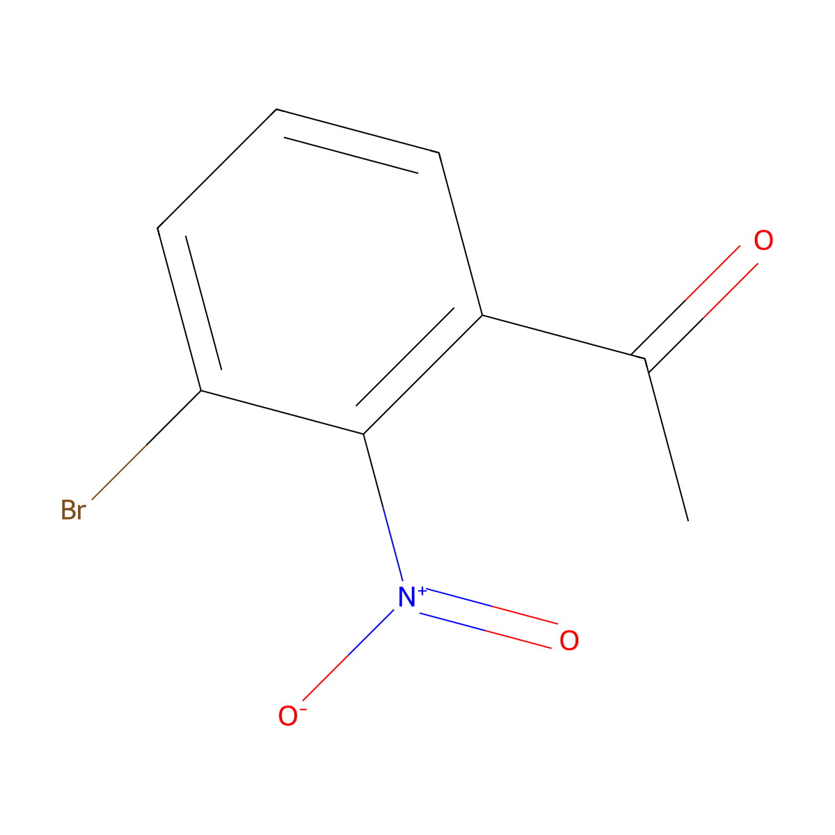1-(3-Bromo-2-nitrophenyl)ethanone molecular structure, CAS 56759-31-0