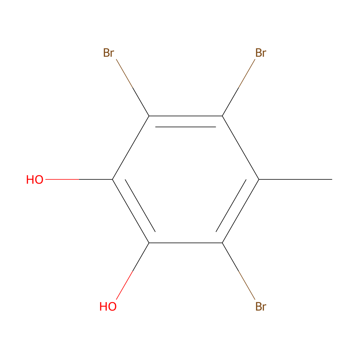 3,4,6-Tribromo-5-Methylbenzene-1,2-Diol molecular structure, CAS 56759-56-9
