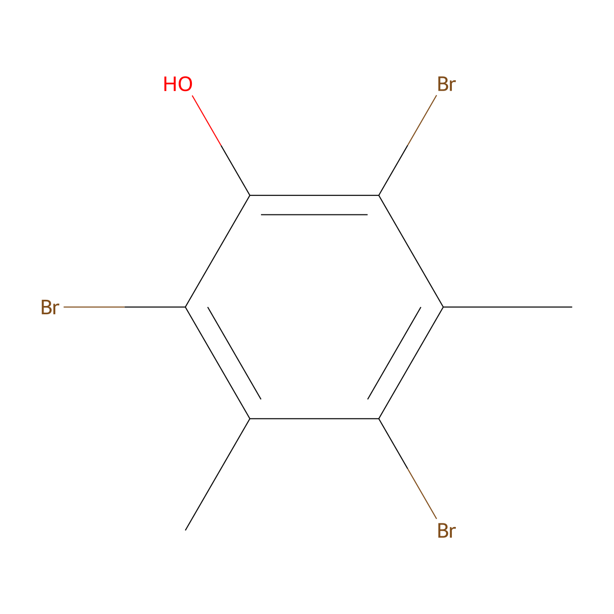 2,4,6-Tribromo-3,5-dimethylphenol molecular structure, CAS 56759-60-5