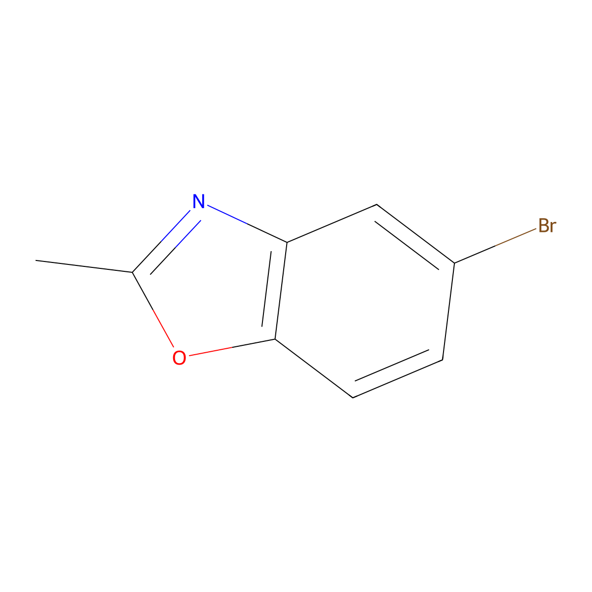 5-Bromo-2-methyl-1,3-benzoxazole molecular structure, CAS 5676-56-2