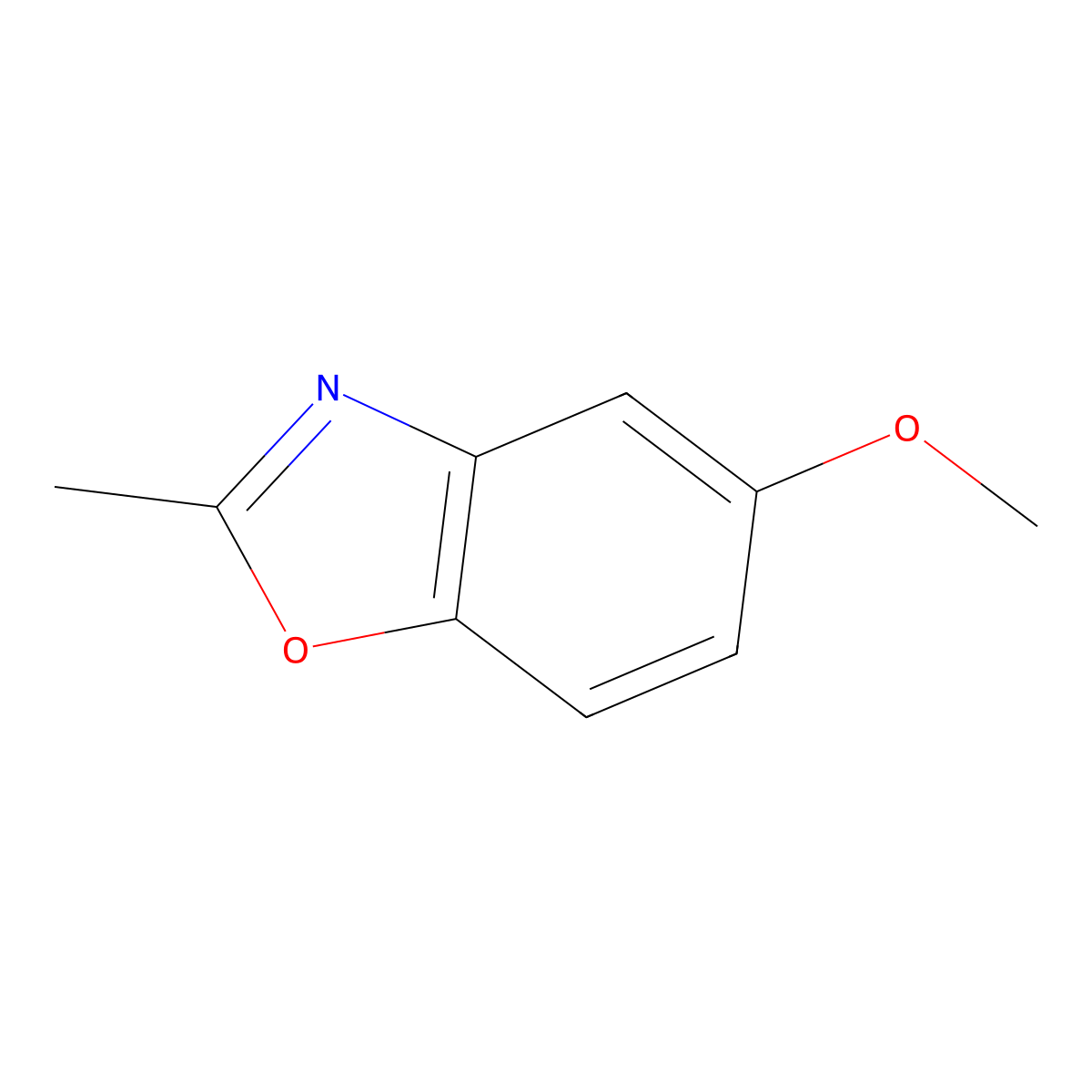 5-Methoxy-2-methylbenzoxazole molecular structure, CAS 5676-57-3