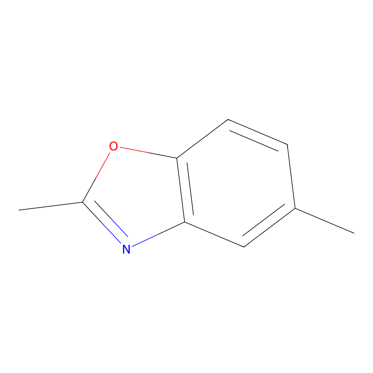 2,5-Dimethylbenzoxazole molecular structure, CAS 5676-58-4