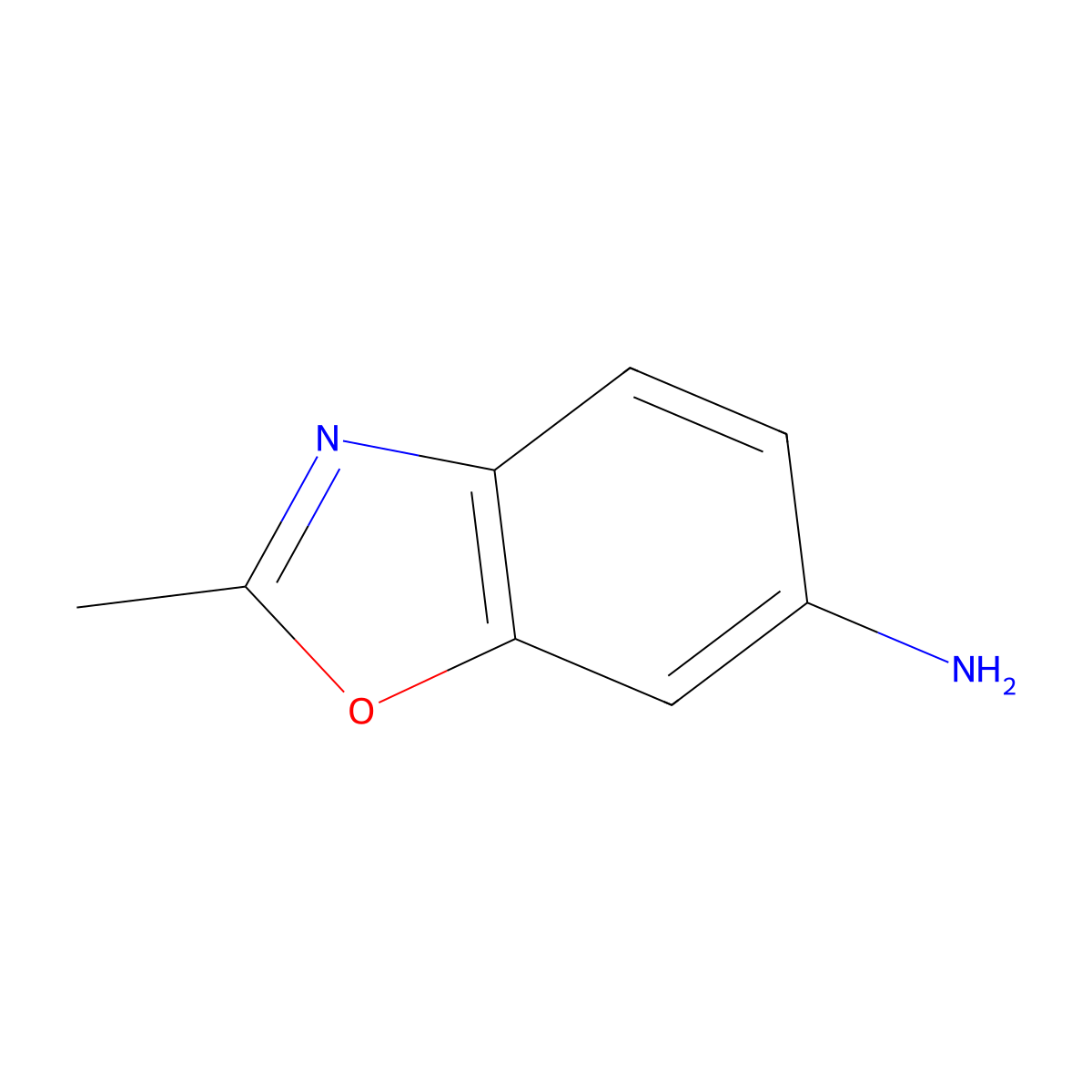 2-Methyl-1,3-benzoxazol-6-amine molecular structure, CAS 5676-60-8