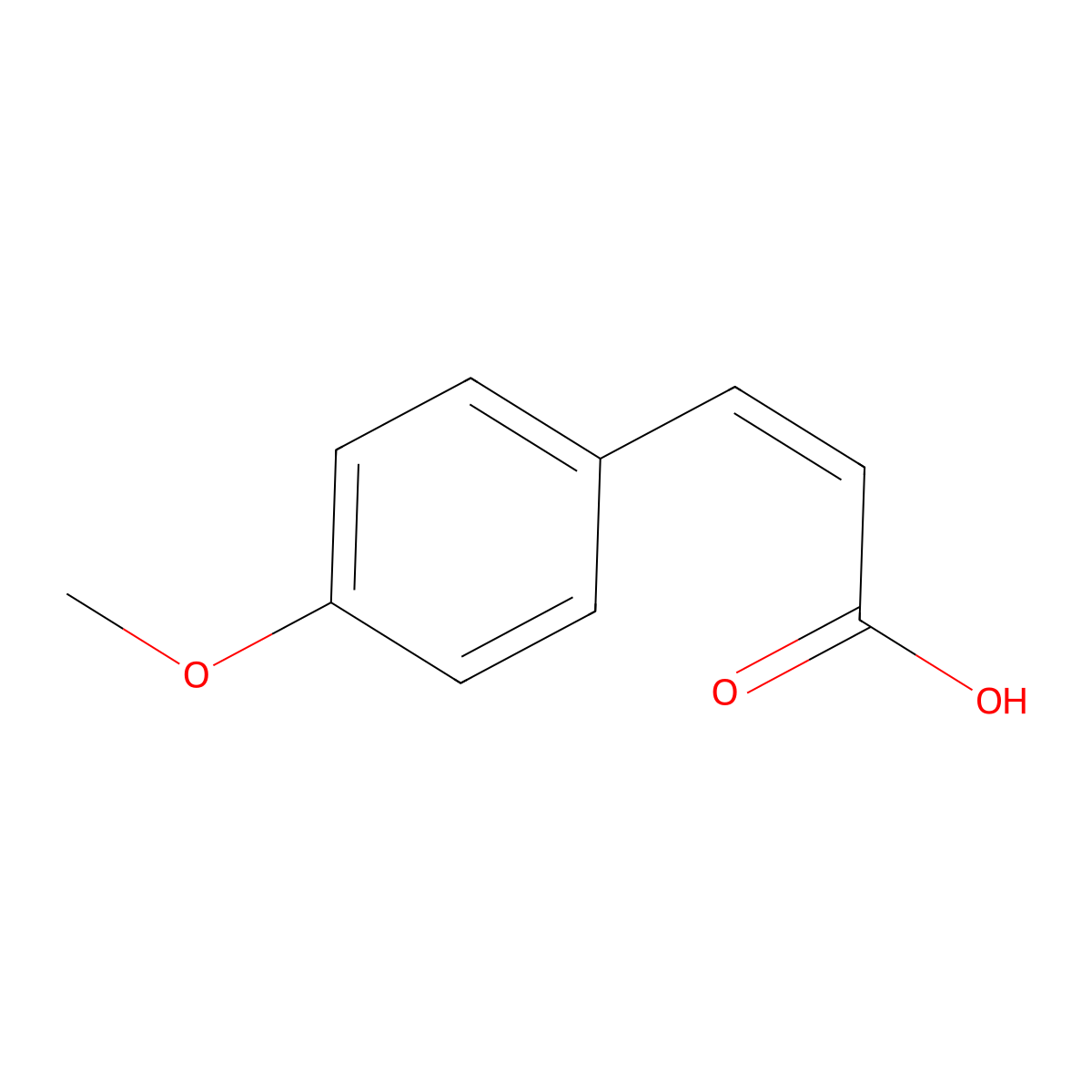 cis-4-Methoxycinnamic acid molecular structure, CAS 5676-64-2