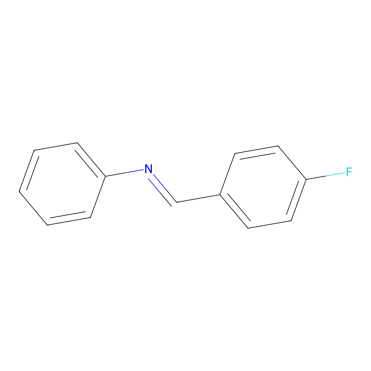 N-(4-Fluorobenzylidene)aniline molecular structure, CAS 5676-81-3
