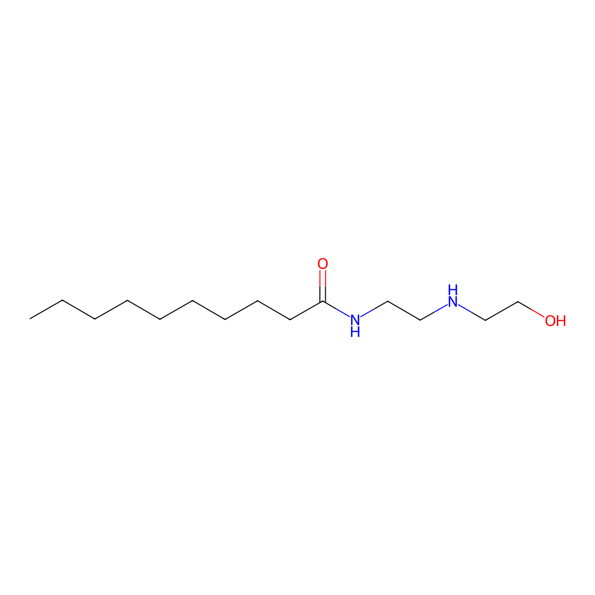 Decanamide, N-(2-((2-hydroxyethyl)amino)ethyl)- molecular structure, CAS 56760-63-5