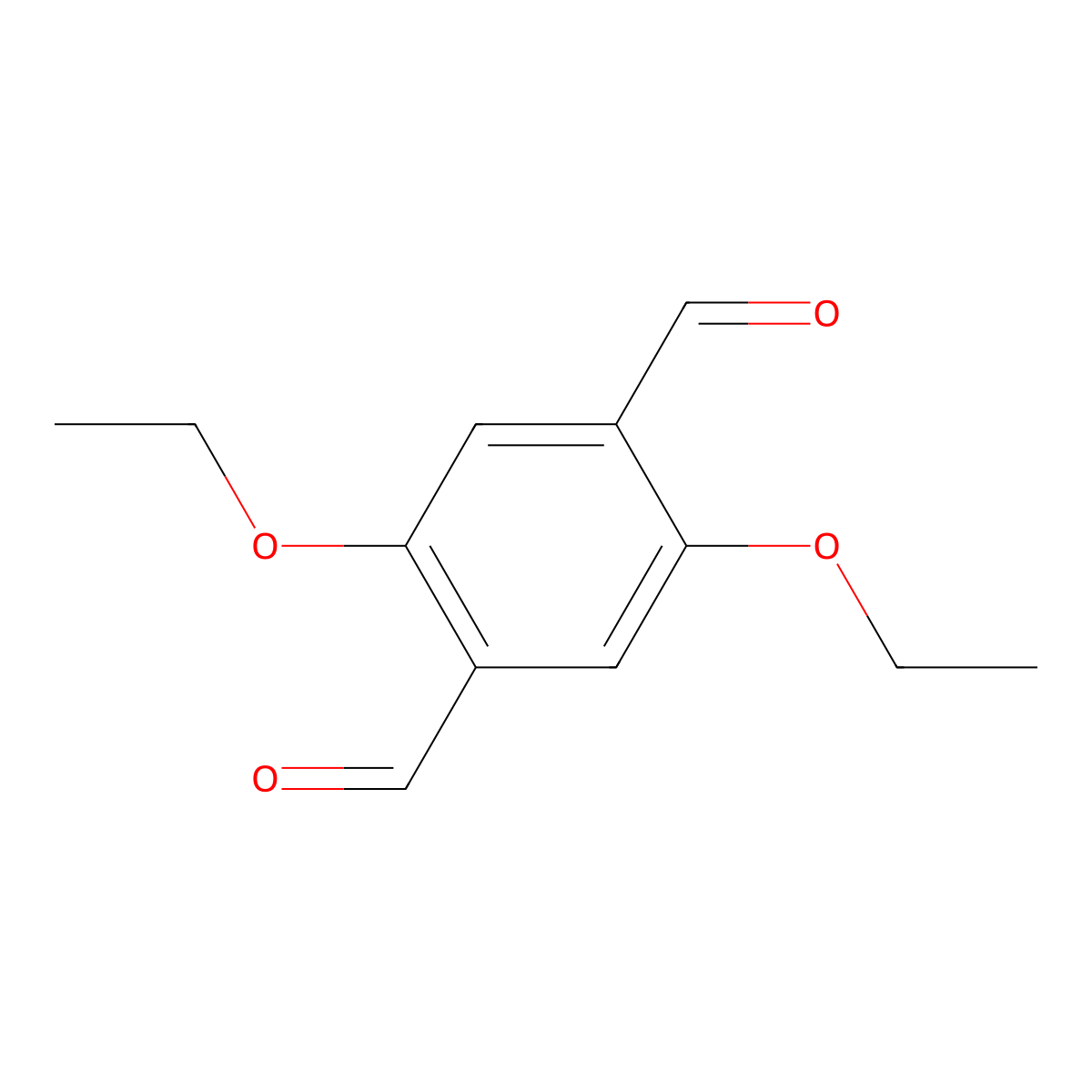 2,5-Diethoxyterephthalaldehyde molecular structure, CAS 56766-03-1
