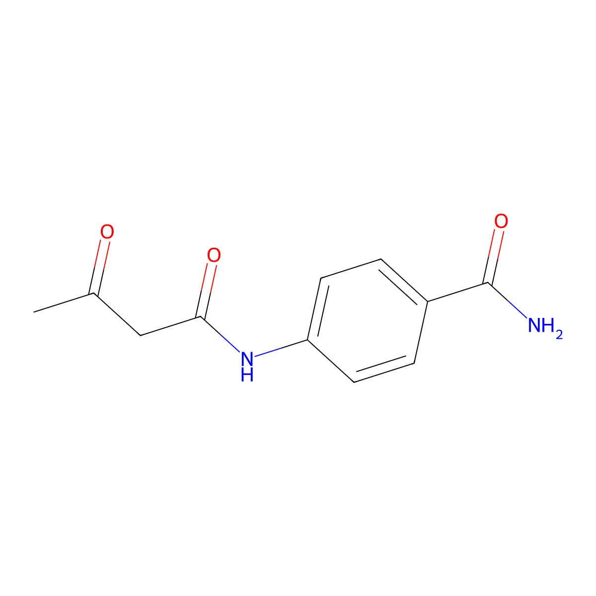 4-(3-Oxobutanamido)benzamide molecular structure, CAS 56766-13-3
