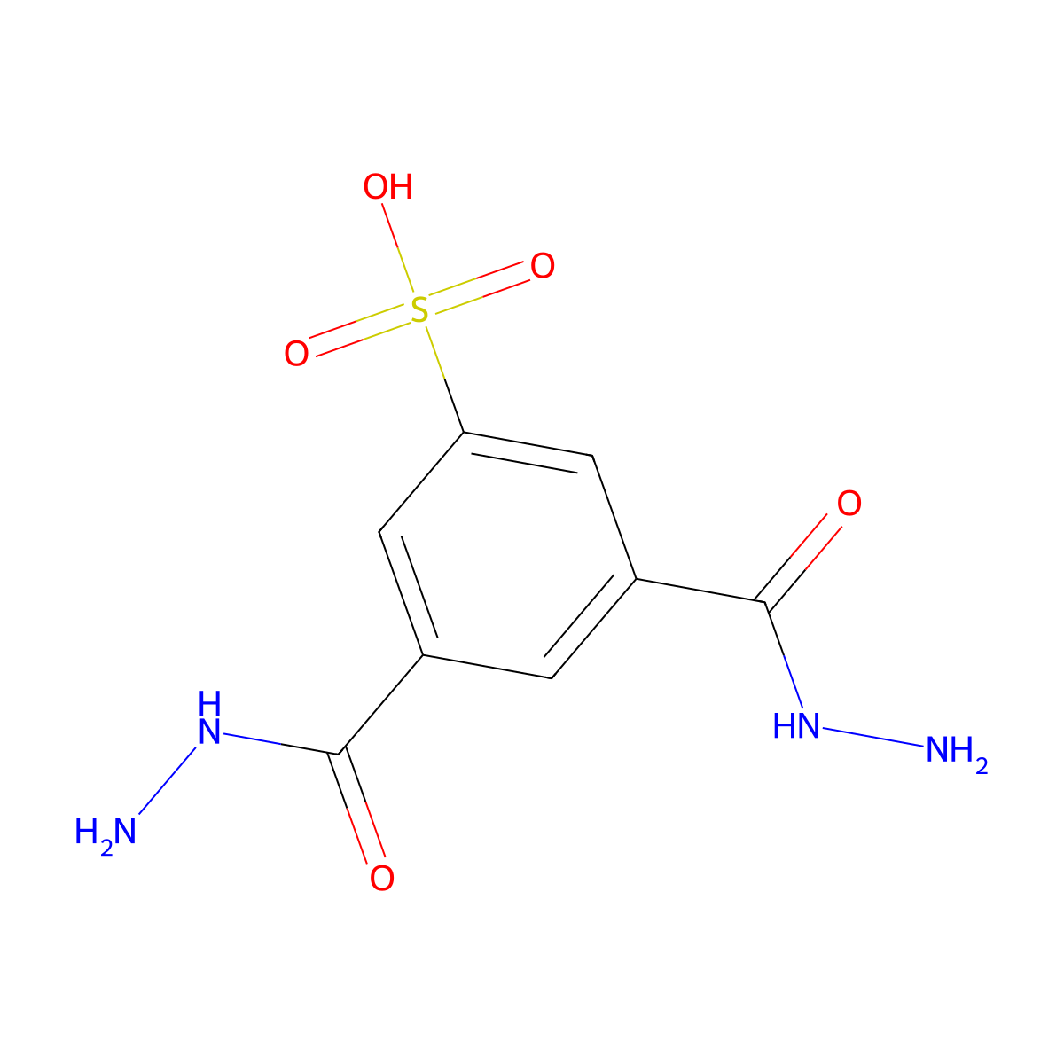5-Sulfo-1,3-benzenedicarboxylic acid 1,3-dihydrazide molecular structure, CAS 56767-62-5