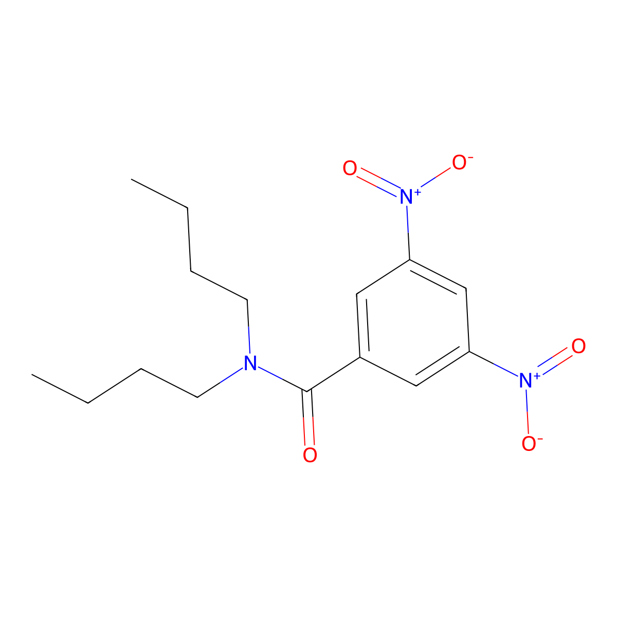 N,N-dibutyl-3,5-dinitrobenzamide molecular structure, CAS 56768-43-5