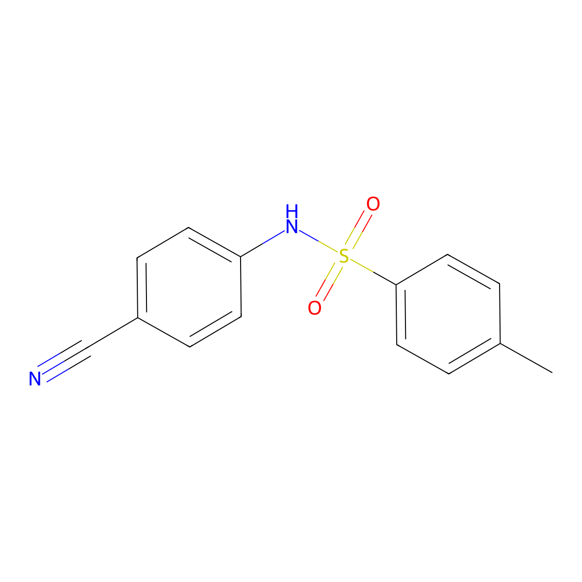 n-(4-Cyanophenyl)-4-methylbenzenesulfonamide molecular structure, CAS 56768-53-7