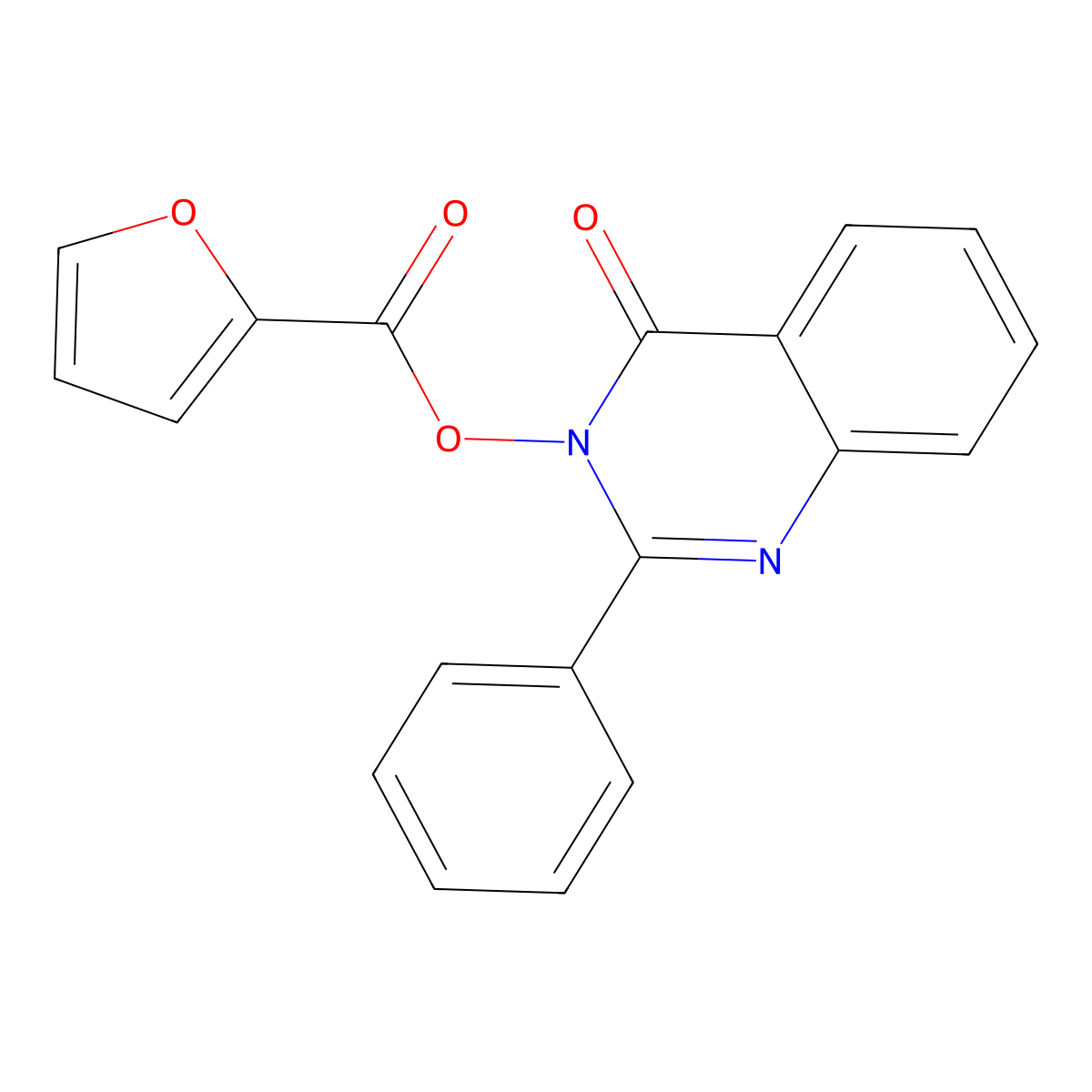 (4-Oxo-2-phenylquinazolin-3-yl) furan-2-carboxylate molecular structure, CAS 5677-21-4