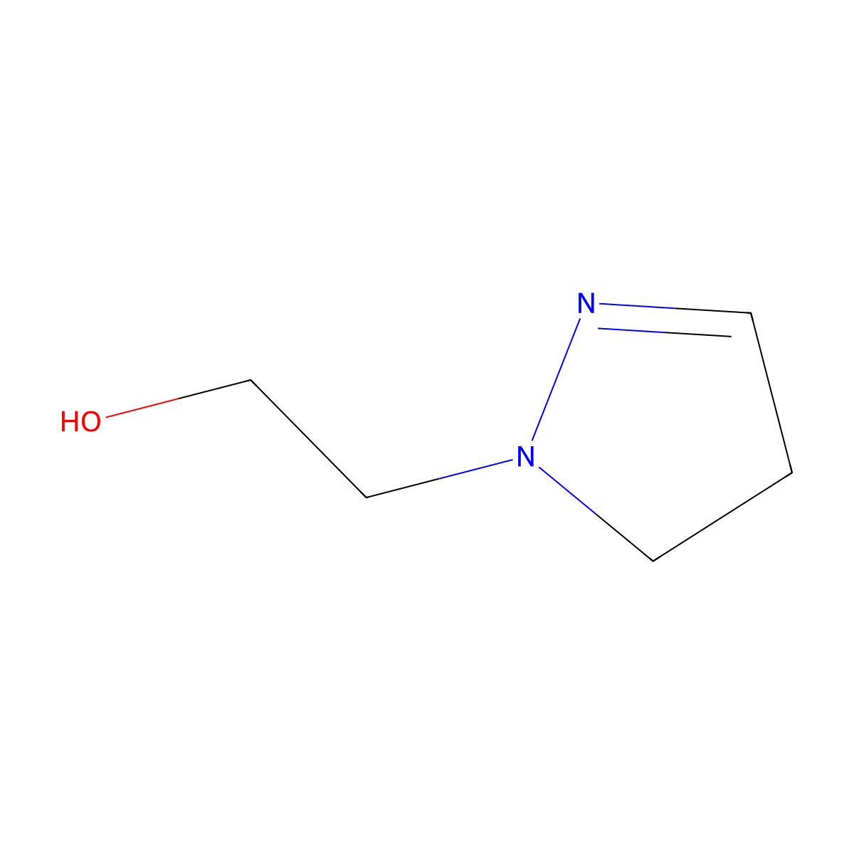 2-(4,5-Dihydro-1H-pyrazol-1-yl)ethan-1-ol molecular structure, CAS 5677-75-8