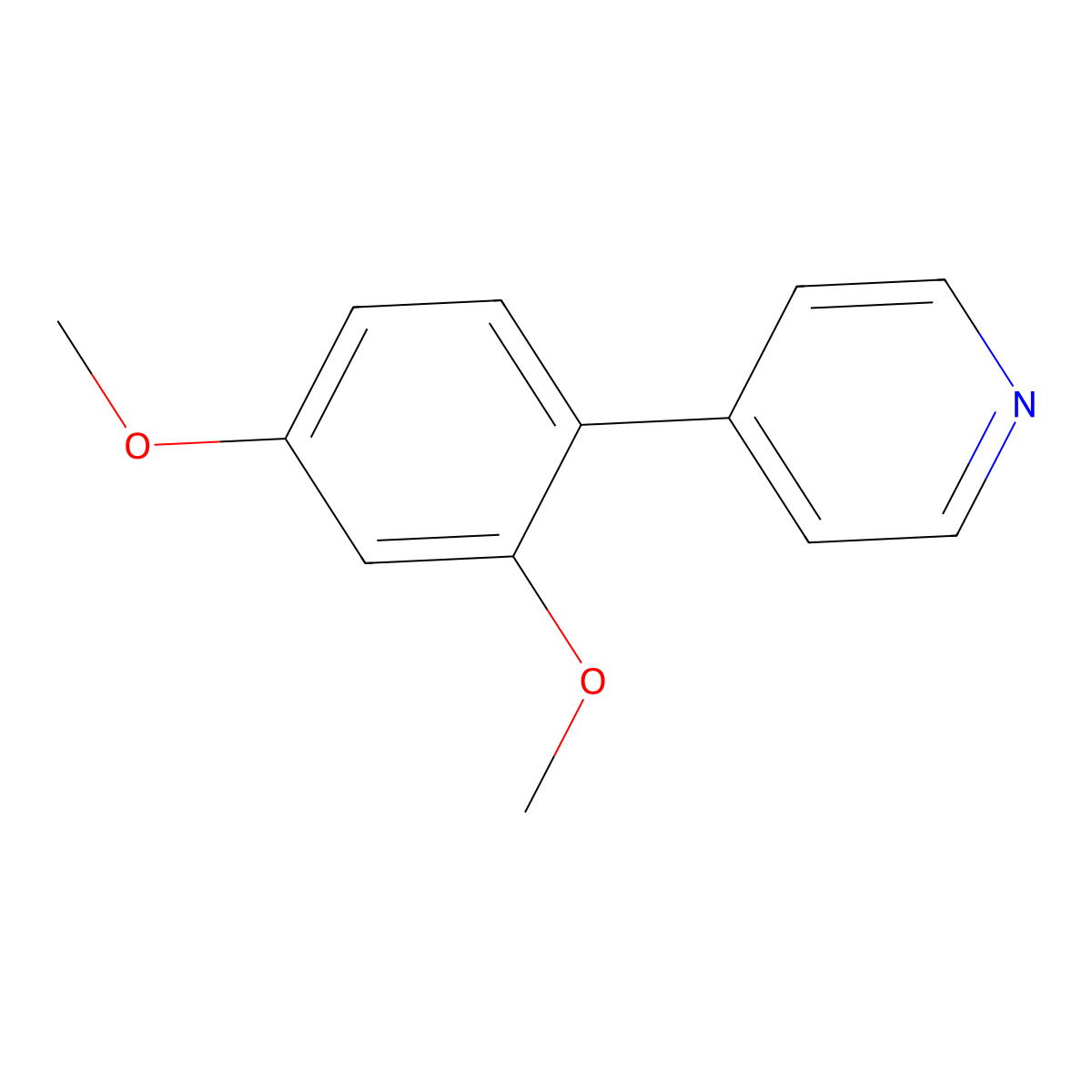 4-(2,4-Dimethoxyphenyl)pyridine molecular structure, CAS 56771-53-0