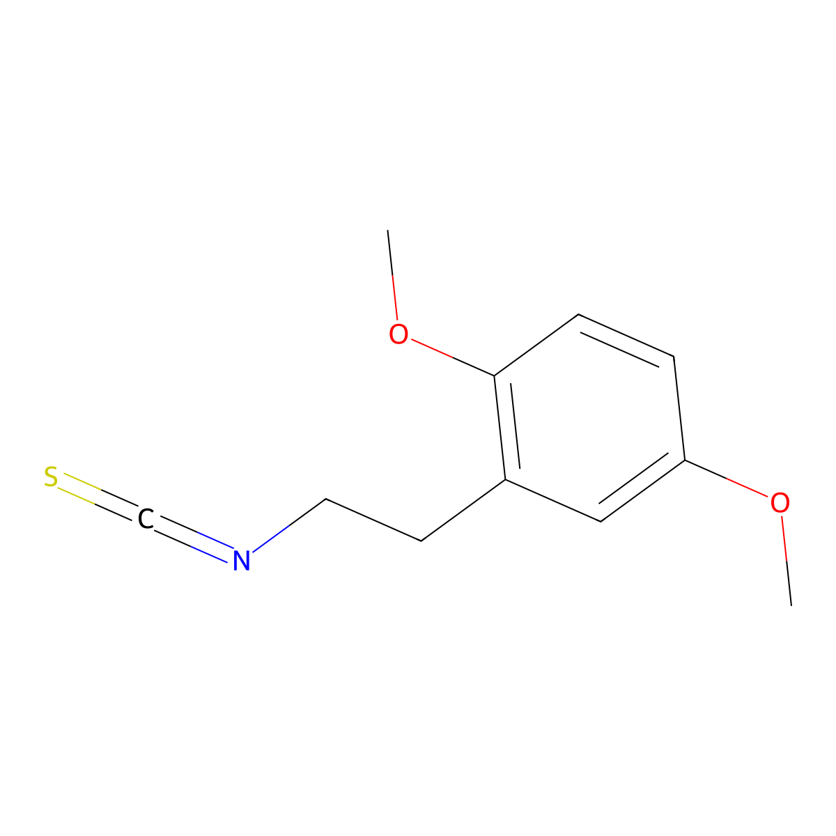 2-(2-Isothiocyanatoethyl)-1,4-dimethoxybenzene molecular structure, CAS 56771-74-5