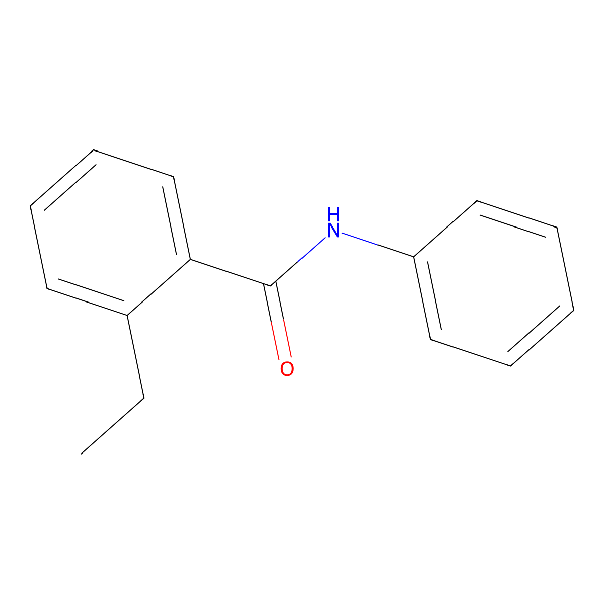 Benzamide, 2-ethyl-N-phenyl- molecular structure, CAS 56776-51-3