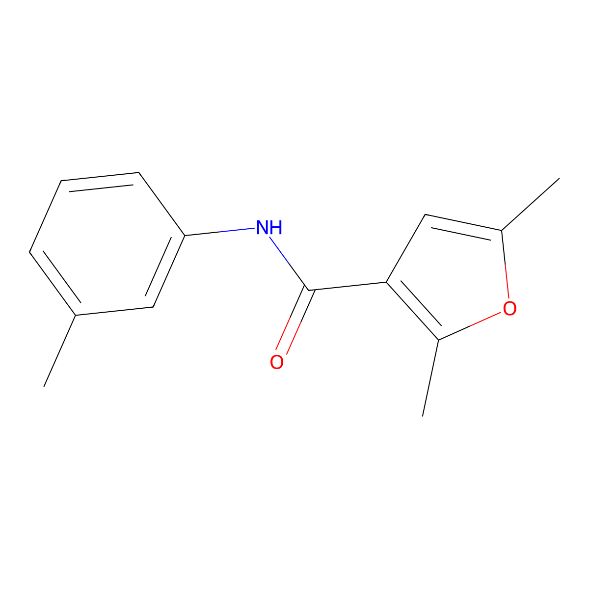 2,5-dimethyl-N-(m-tolyl)furan-3-carboxamide molecular structure, CAS 56776-56-8