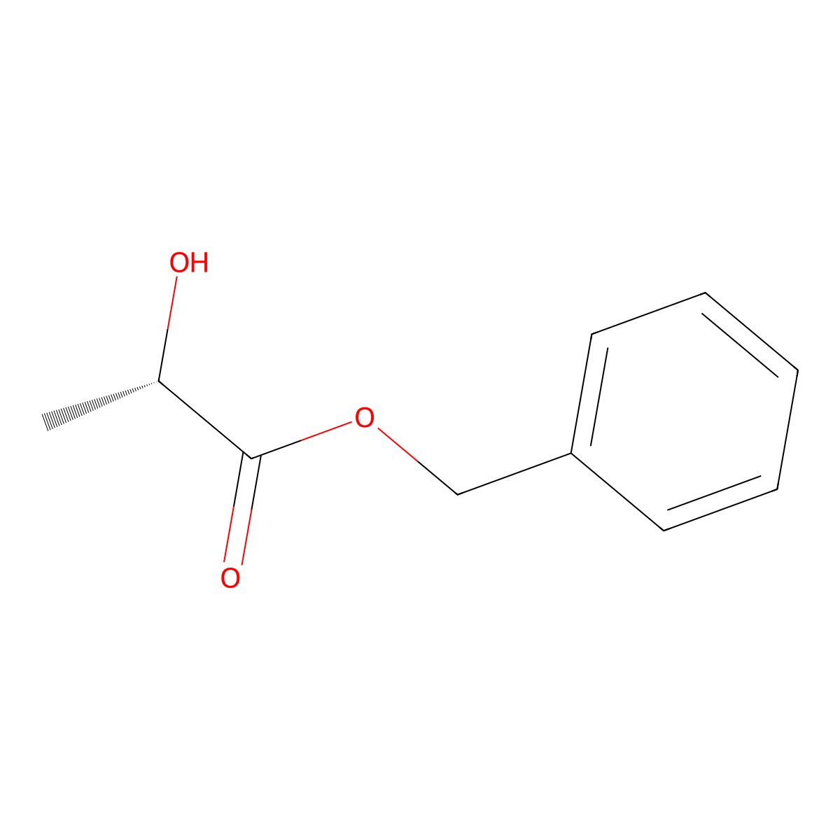 benzyl (2S)-2-hydroxypropanoate molecular structure, CAS 56777-24-3