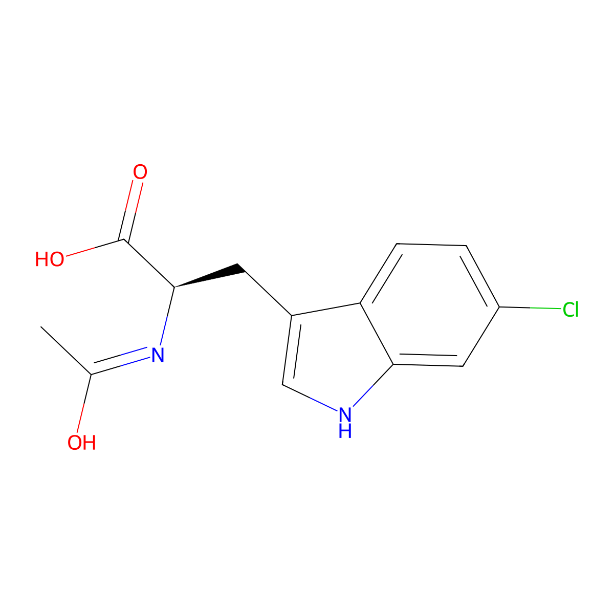 N-Acetyl-6-chloro-D-tryptophan molecular structure, CAS 56777-76-5