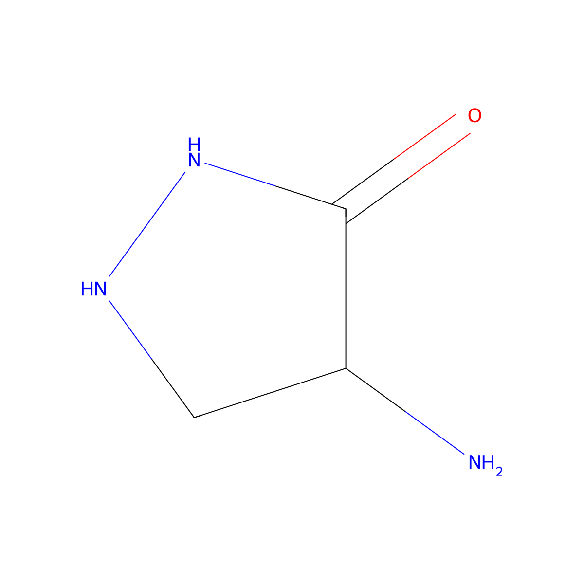 4-Aminopyrazolidin-3-one molecular structure, CAS 5678-05-7