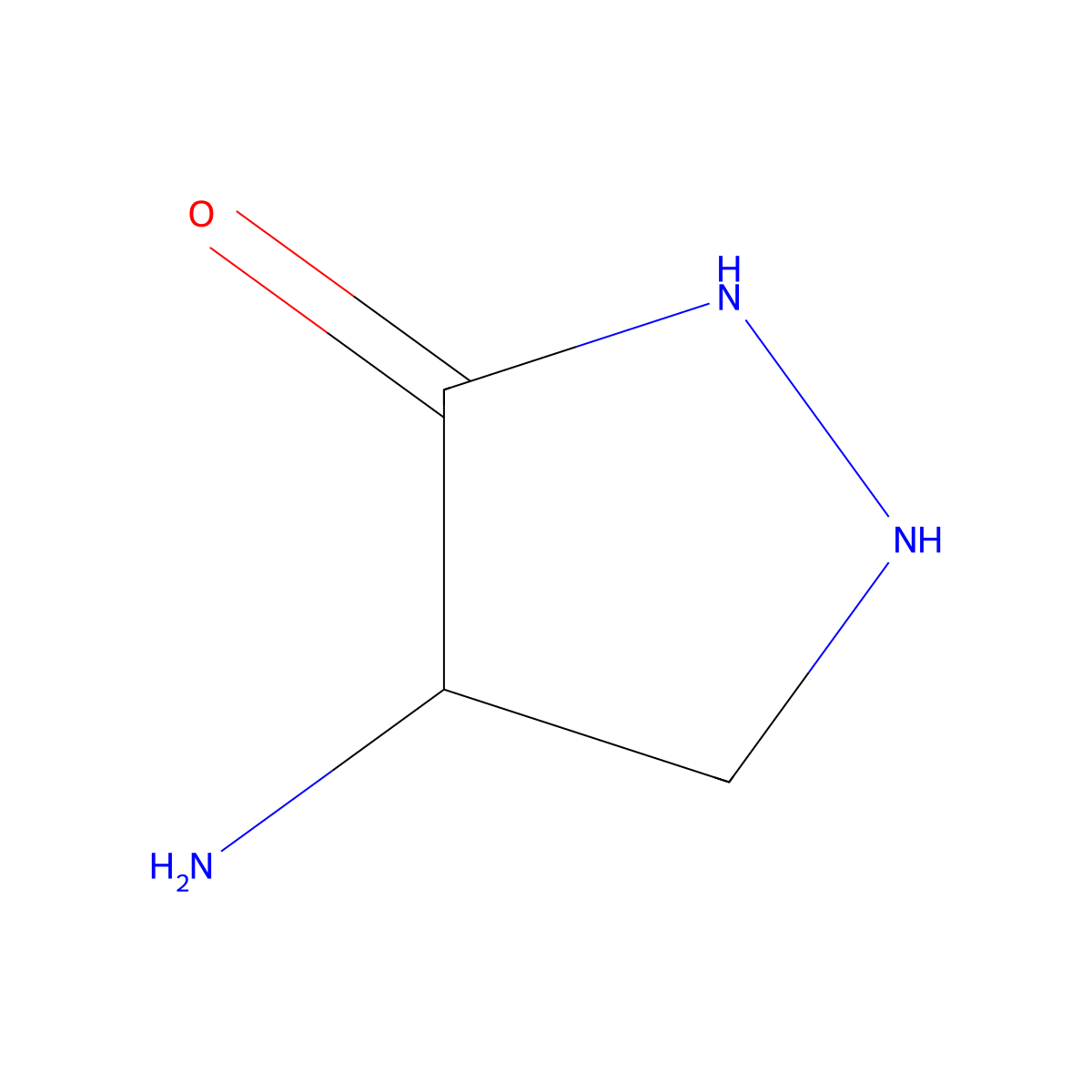 4-Aminopyrazolidin-3-one molecular structure, CAS 5678-05-7