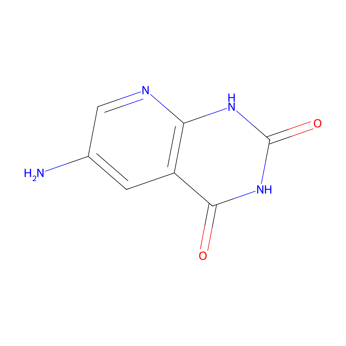 6-Amino-pyrido(2,3-d)pyrimidine-2,4-dione molecular structure, CAS 56783-85-8