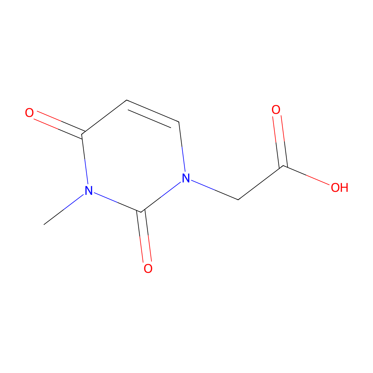 2-(3-Methyl-2,4-dioxo-1,2,3,4-tetrahydropyrimidin-1-yl)acetic acid molecular structure, CAS 56787-53-2