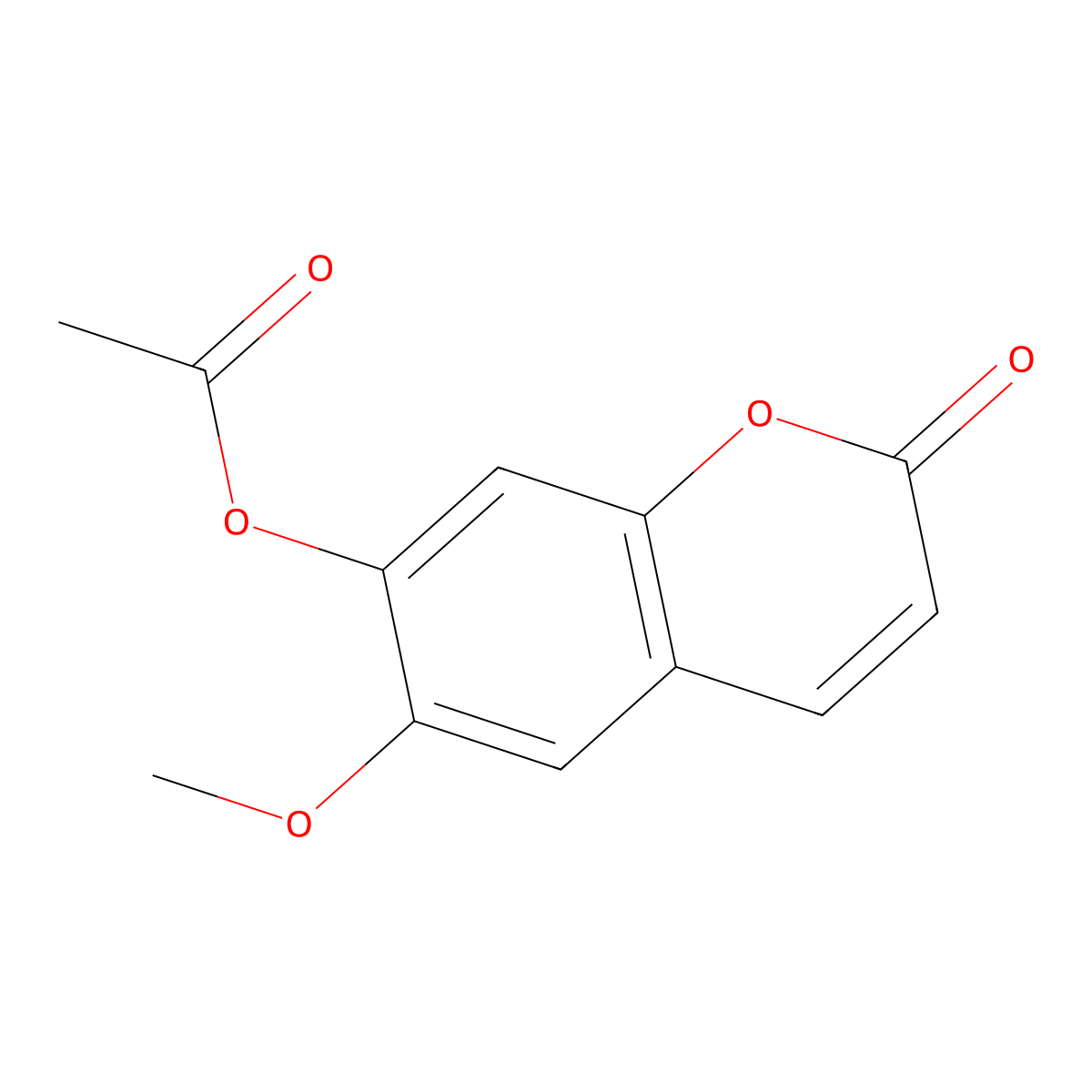 7-(Acetyloxy)-6-methoxy-2H-1-benzopyran-2-one molecular structure, CAS 56795-51-8