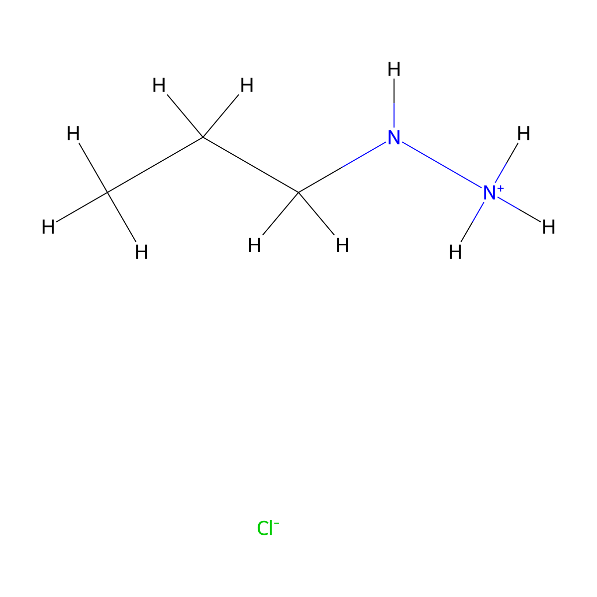n-Propylhydrazine hydrochloride molecular structure, CAS 56795-66-5