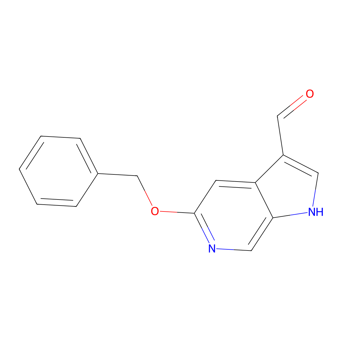 5-(Benzyloxy)-1H-pyrrolo[2,3-c]pyridine-3-carbaldehyde molecular structure, CAS 56795-92-7
