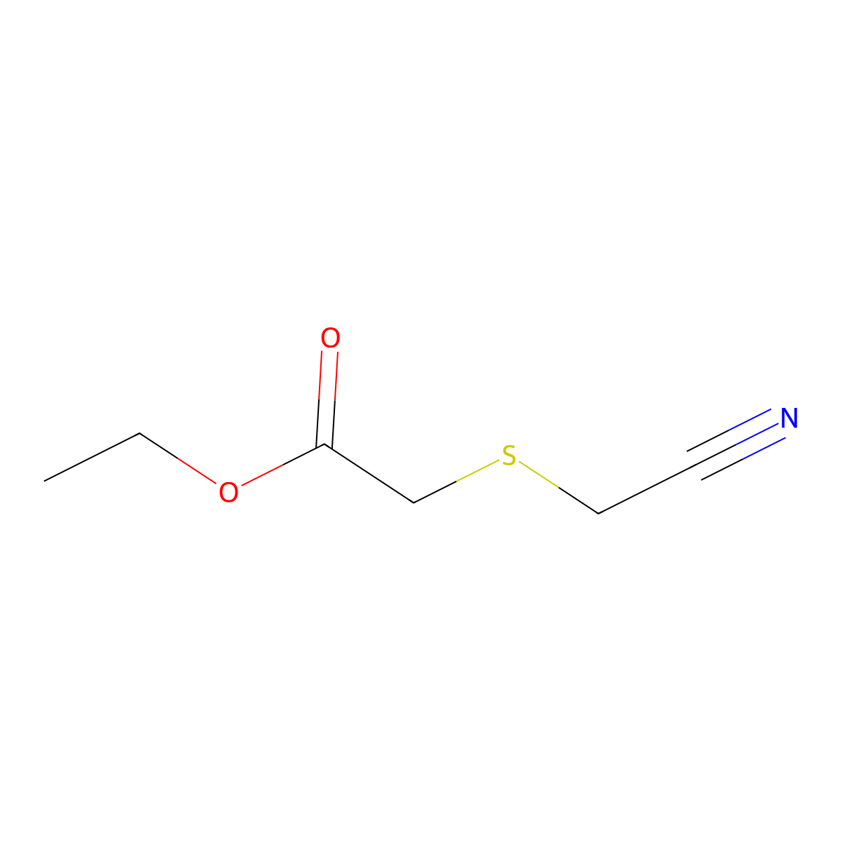 Ethyl [(cyanomethyl)sulfanyl]acetate molecular structure, CAS 56795-98-3