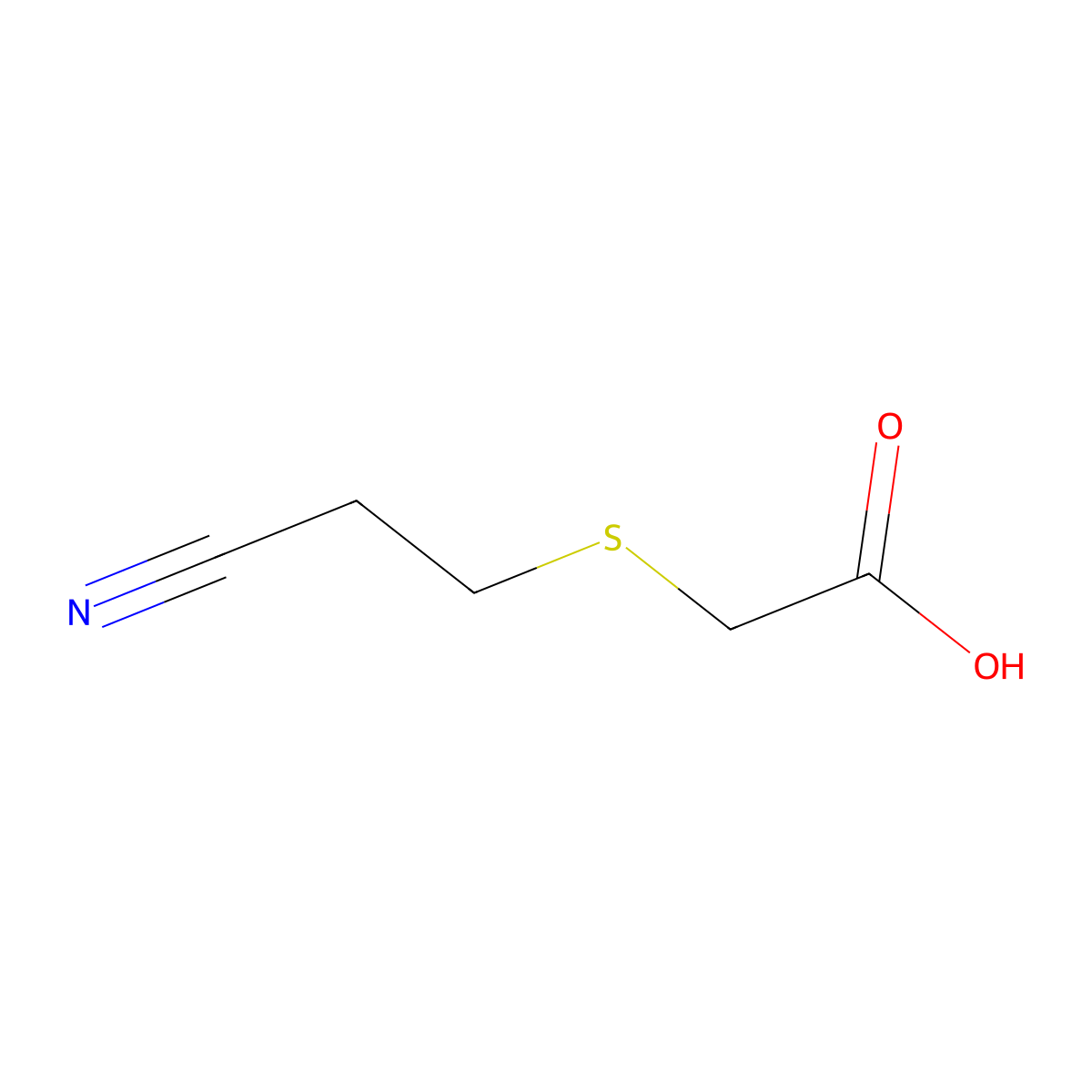 2-((2-Cyanoethyl)sulfanyl)acetic acid molecular structure, CAS 56796-10-2