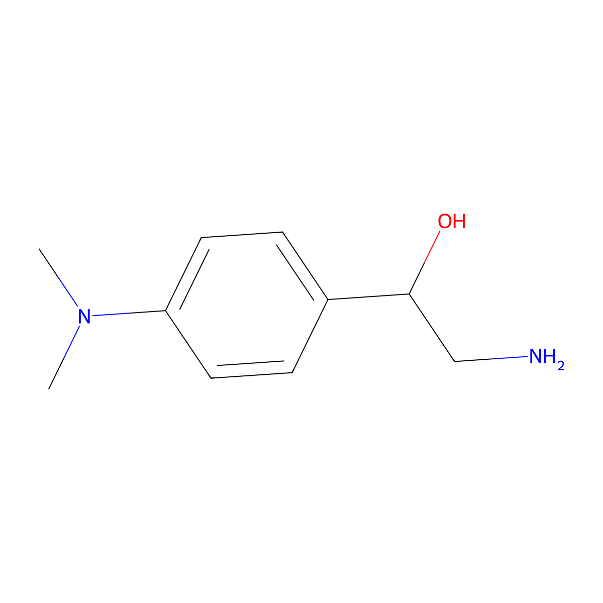 2-Amino-1-[4-(dimethylamino)phenyl]ethanol molecular structure, CAS 56796-70-4