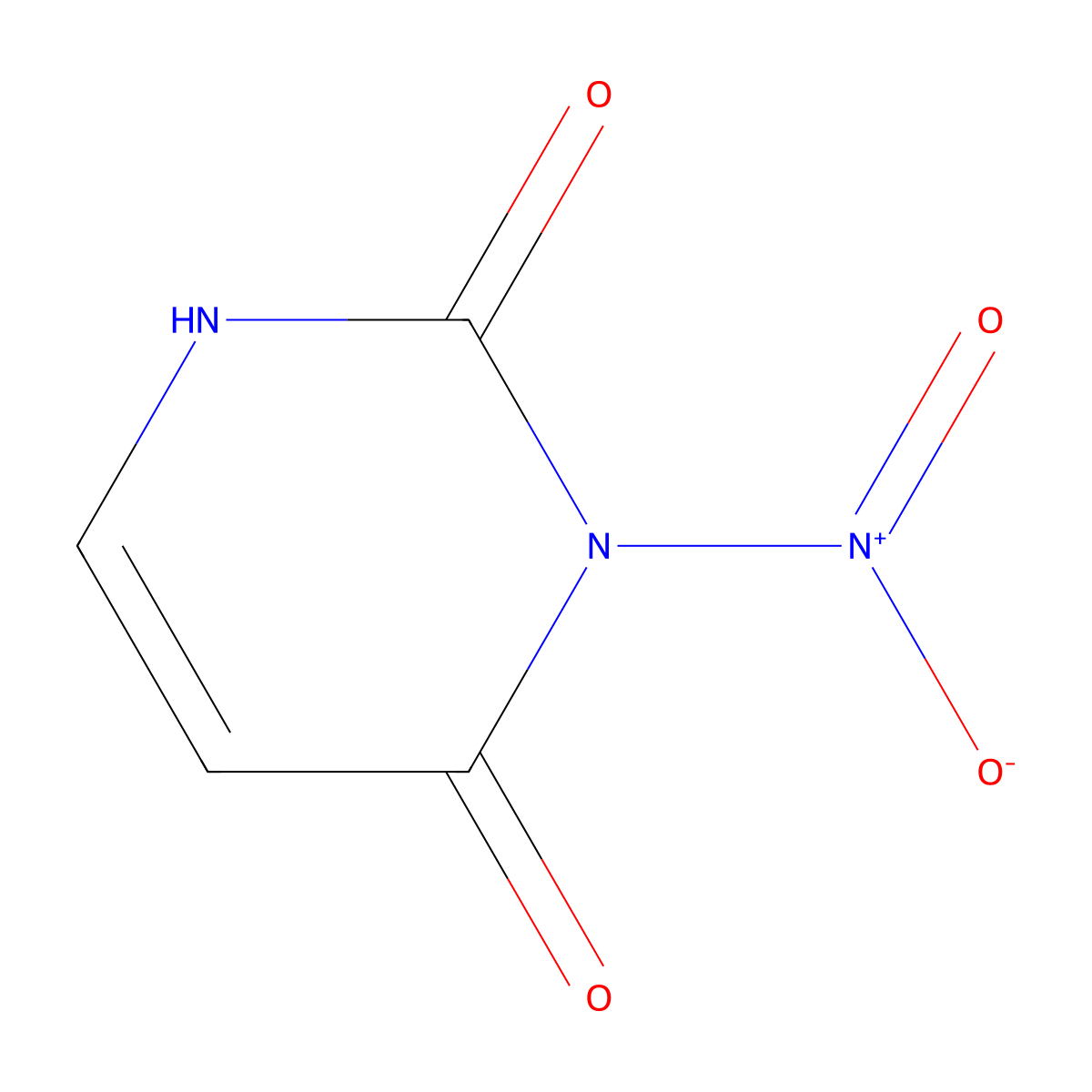 2,4(1H,3H)-Pyrimidinedione, nitro- molecular structure, CAS 56797-78-5