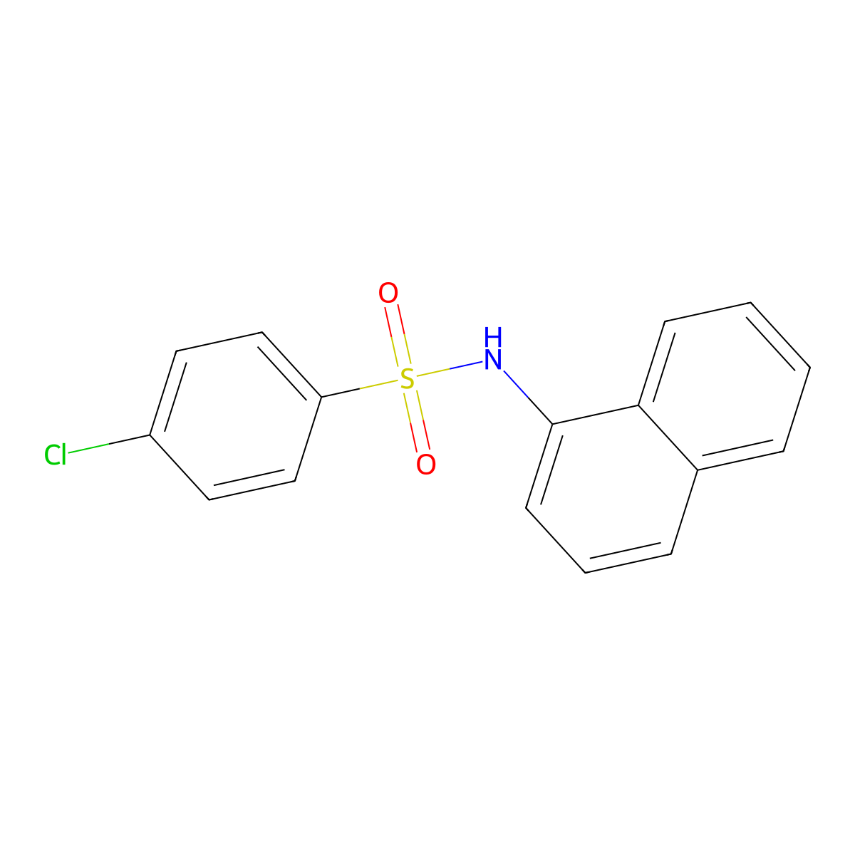 4-Chloro-N-(1-naphthyl)benzenesulfonamide molecular structure, CAS 56799-95-2