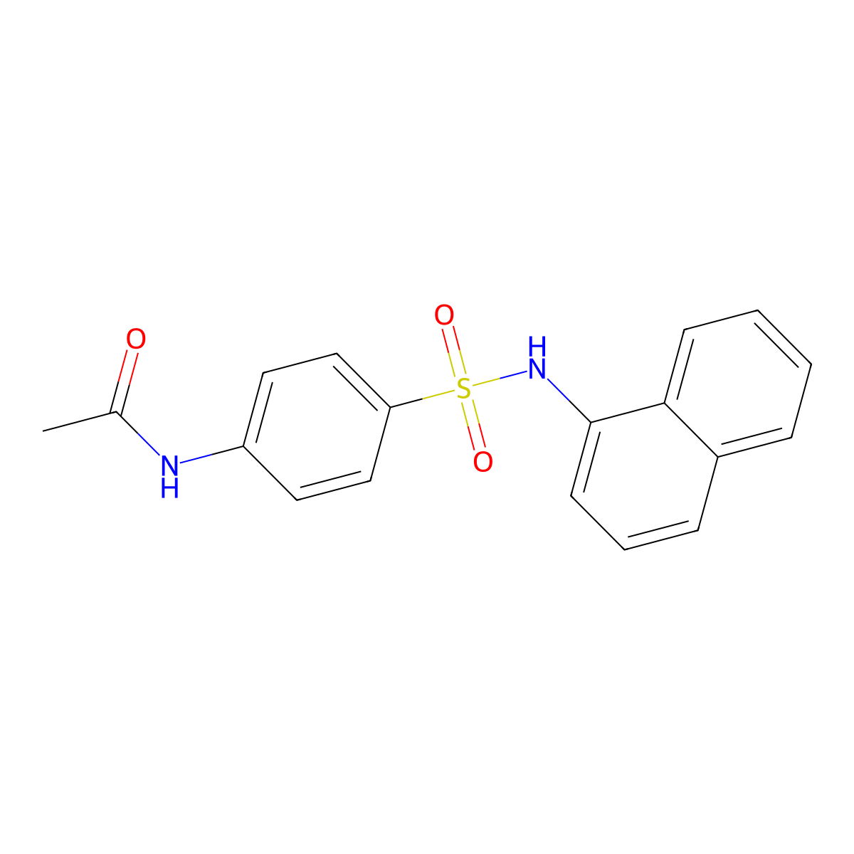 N4-Acetyl-N1-(1-naphthyl)sulfanilamide molecular structure, CAS 56799-96-3