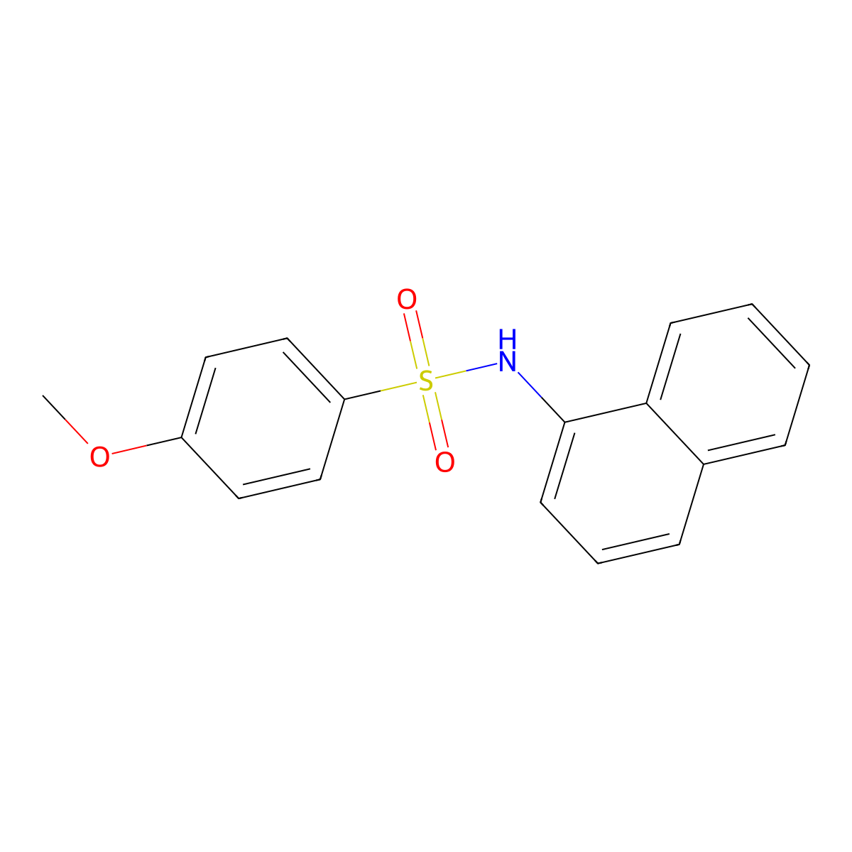 4-methoxy-N-(1-naphthyl)benzenesulfonamide molecular structure, CAS 56799-97-4