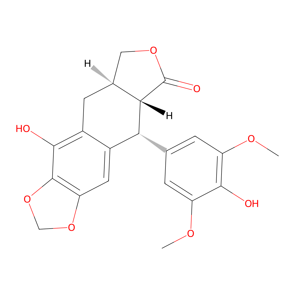 alpha-Peltatin molecular structure, CAS 568-53-6